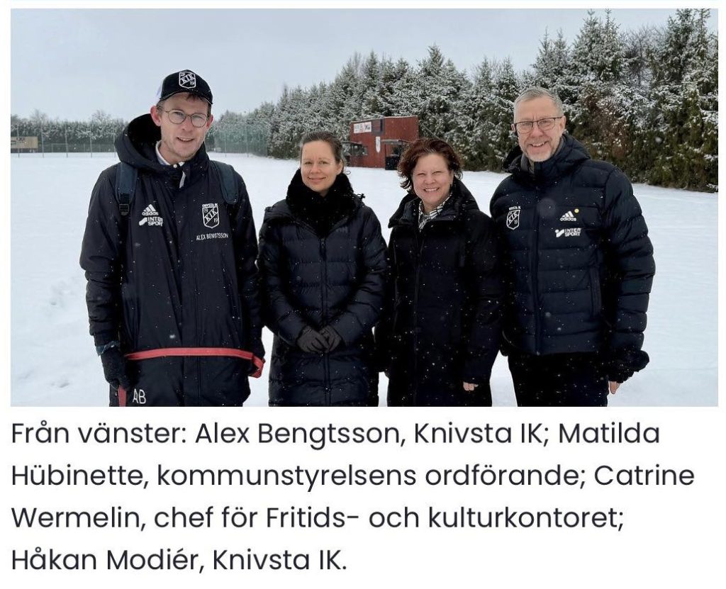 Personer från KiK, kommunens förvaltning och Matilda på Engvallen.